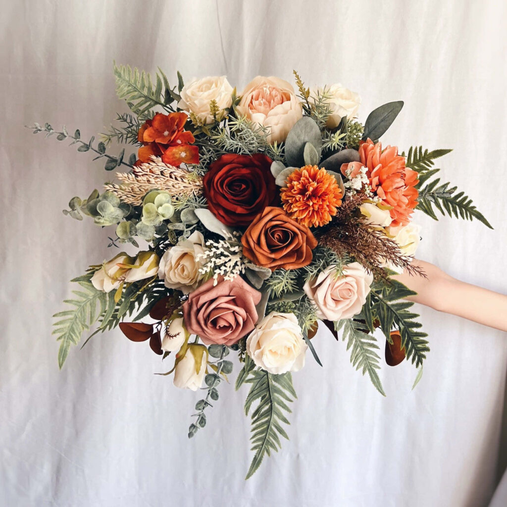 Elegant Mixed Flower Bouquet with Roses & Peonies on Soft Background Wallpaper