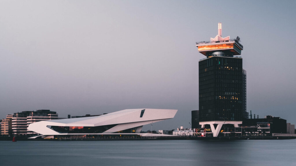Stunning Modern Netherlands Cityscape Wallpaper with Unique Architecture