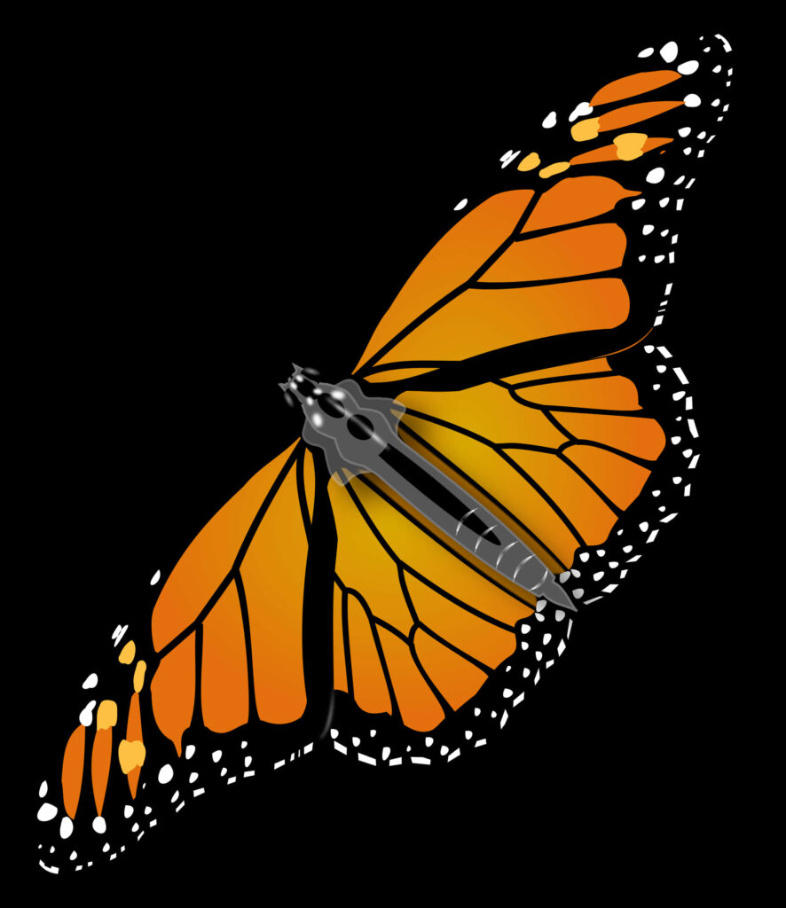 Monarch Butterfly Meets Robotics: Stunning Nature-Tech Wallpaper