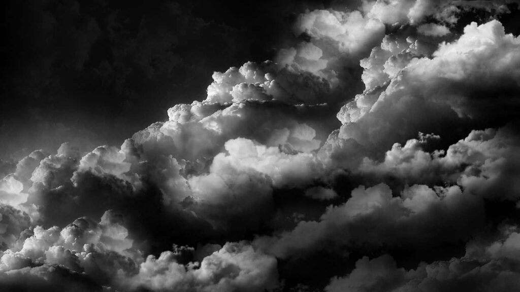 Monochrome Sky Wallpaper: Elegant Cloud Textures & Dramatic Light