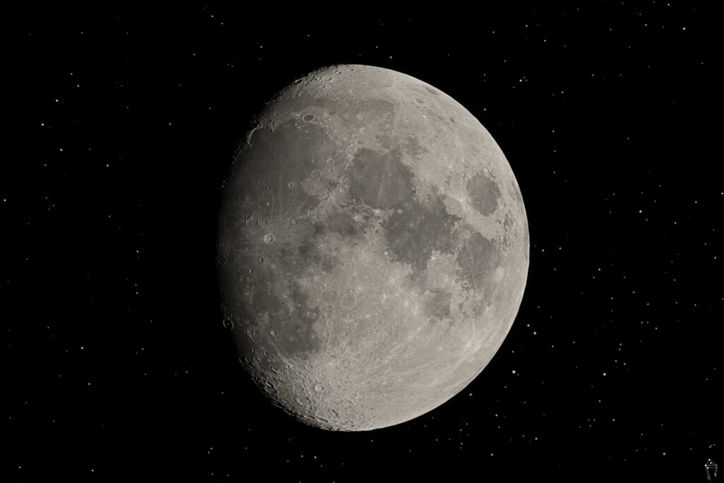 Stunning Moon Wallpaper: Craters & Stars in Space Background