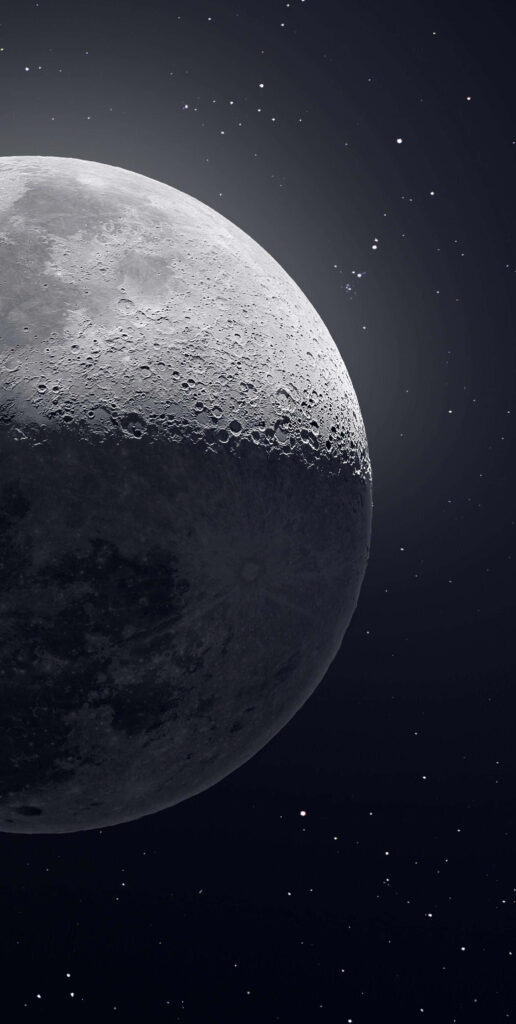 Stunning Moon Wallpaper: Textured Night Sky Background for iPhone
