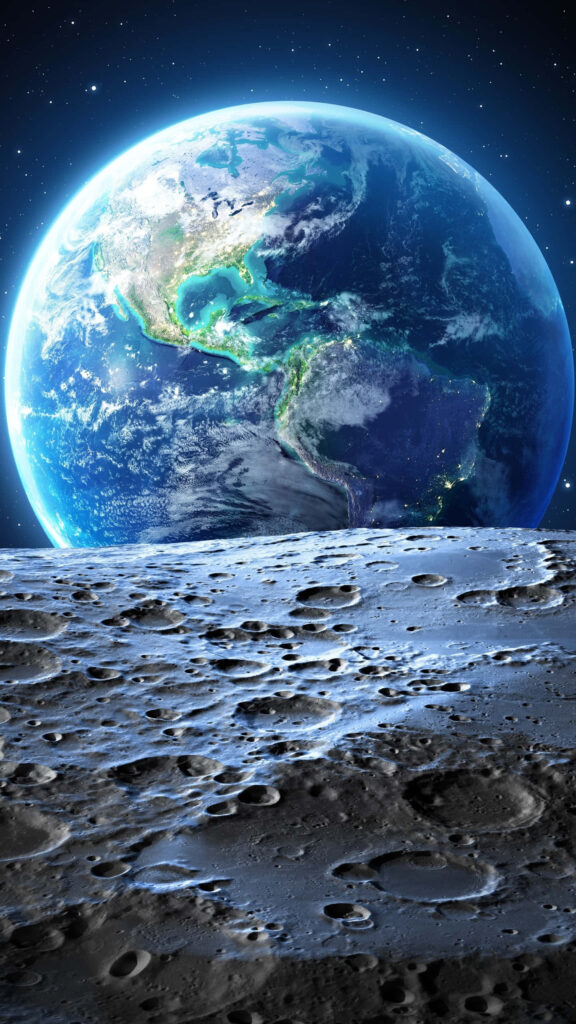 Breathtaking Earth View from Moon: Stunning Wallpaper Background