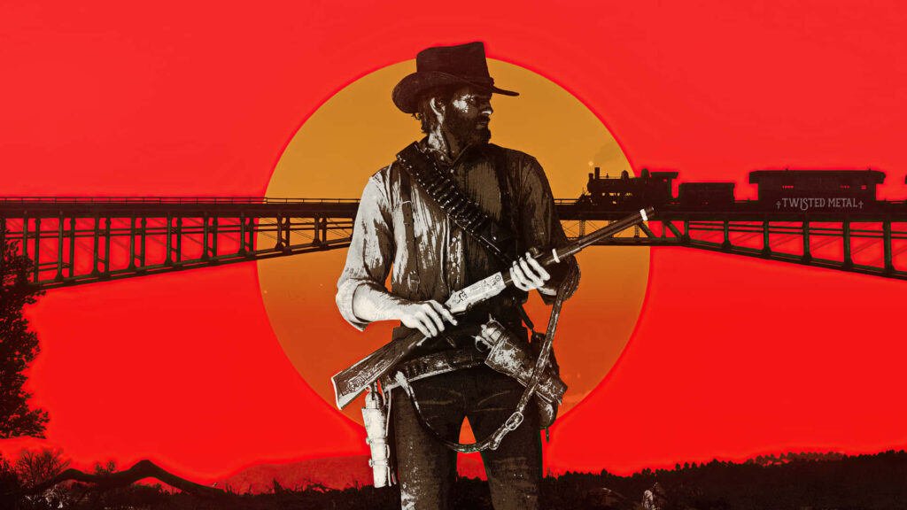 Stunning Morgan Wallpaper: Red Dead Redemption 2 HD Sunset Scene