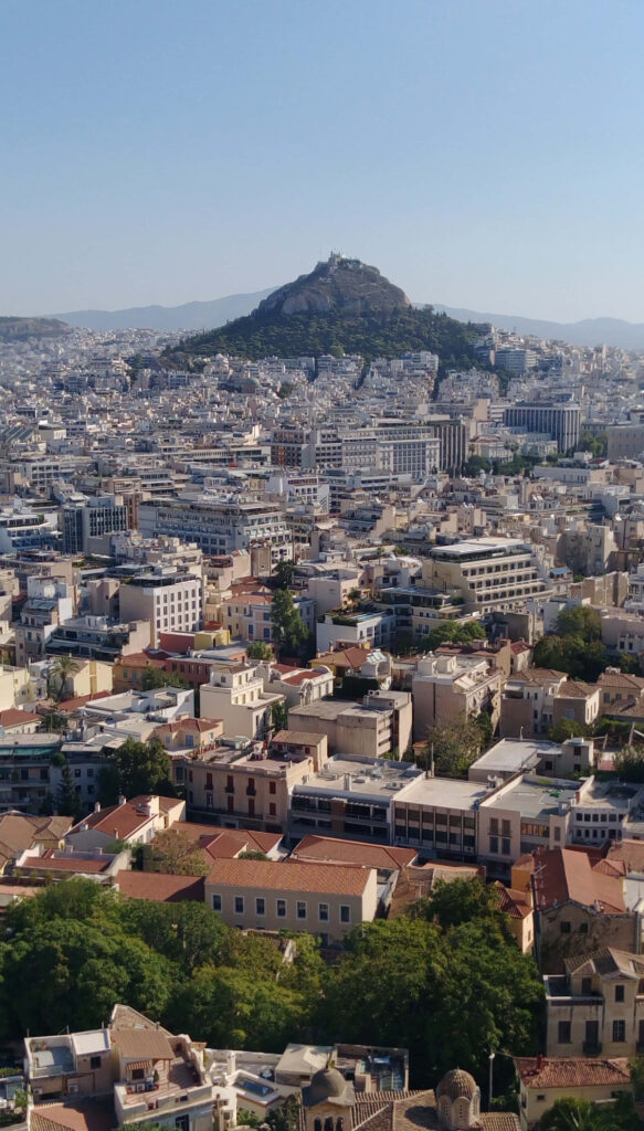 Stunning Mount Lycabettus Wallpaper: Athens Urban Landscape