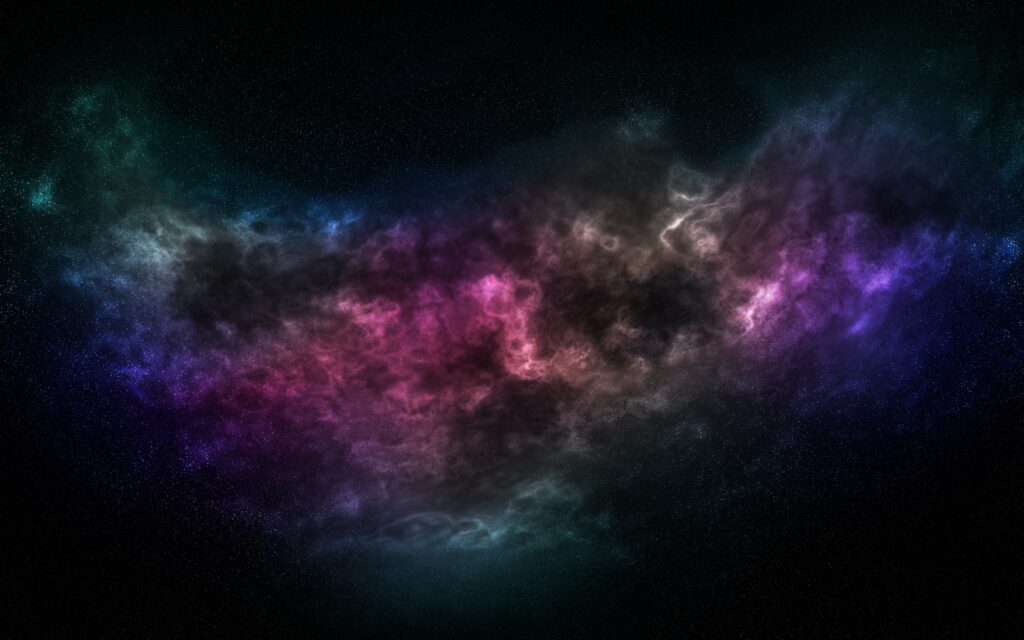 Vibrant Cosmic Wallpaper: Multicolored Galaxy Scene with Stars