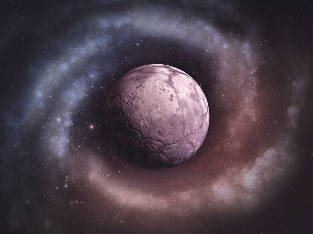 Mystical Planet Wallpaper: Stunning Galaxy & Starry Sky Background