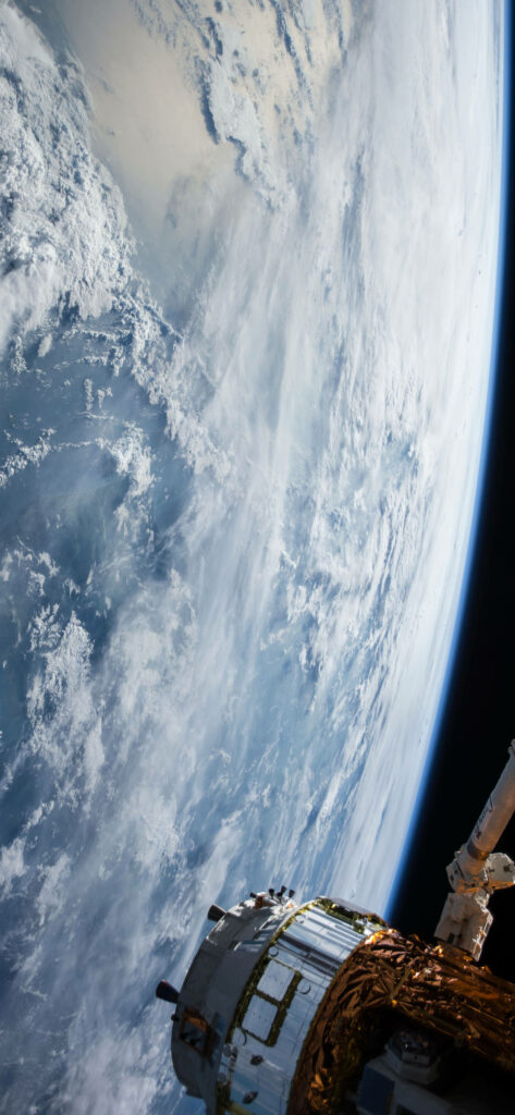 Stunning NASA Wallpaper of Earth from Space with HTV Spacecraft