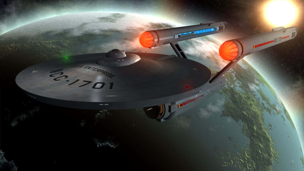 NX-01 Enterprise Warp Speed Wallpaper - Stunning Space Background