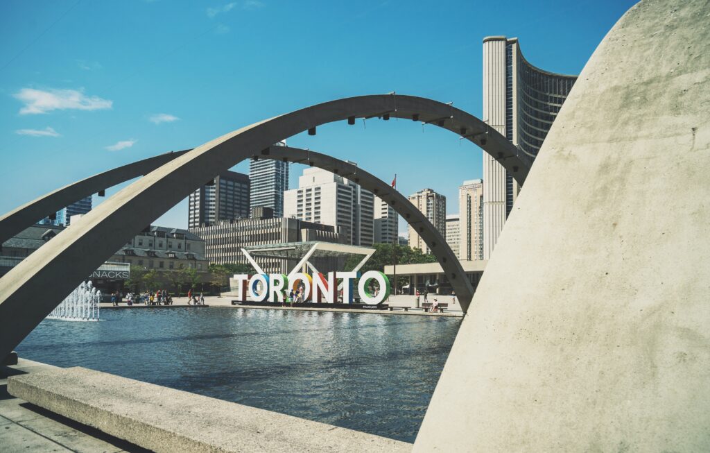 Modern Toronto Wallpaper: Nathan Phillips Square & City Skyline