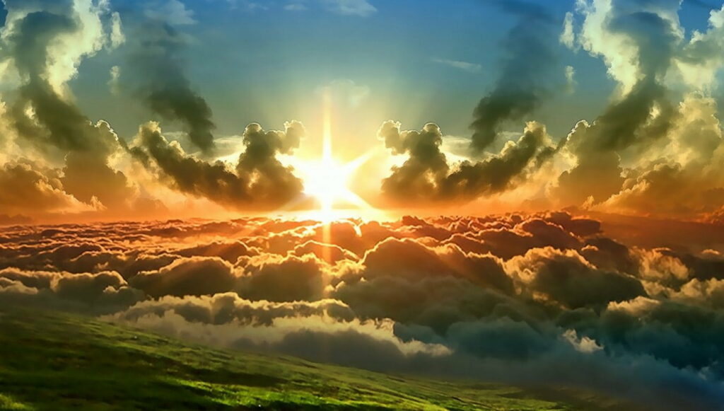 Stunning Sunrise HD Wallpaper: Nature's Vibrant Golden Landscape