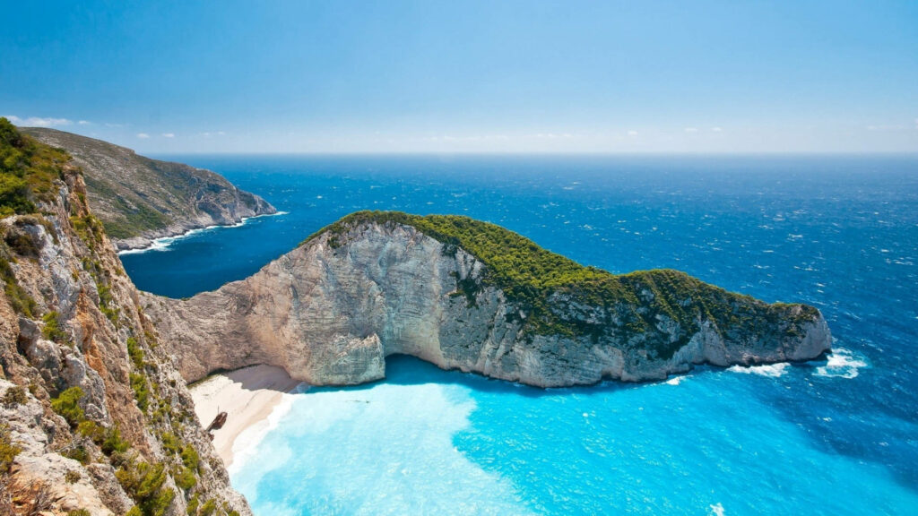 Stunning Navagio Beach Wallpaper: White Sands & Turquoise Waters