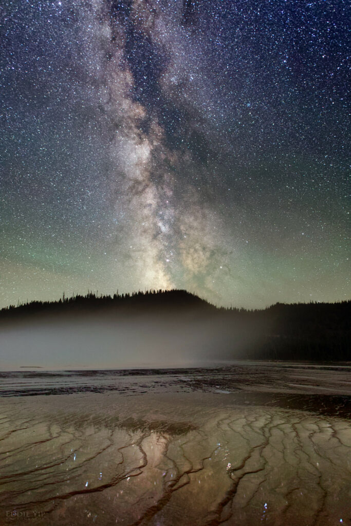 Starry Nebula Lake Wallpaper: Serene Cosmic Reflections