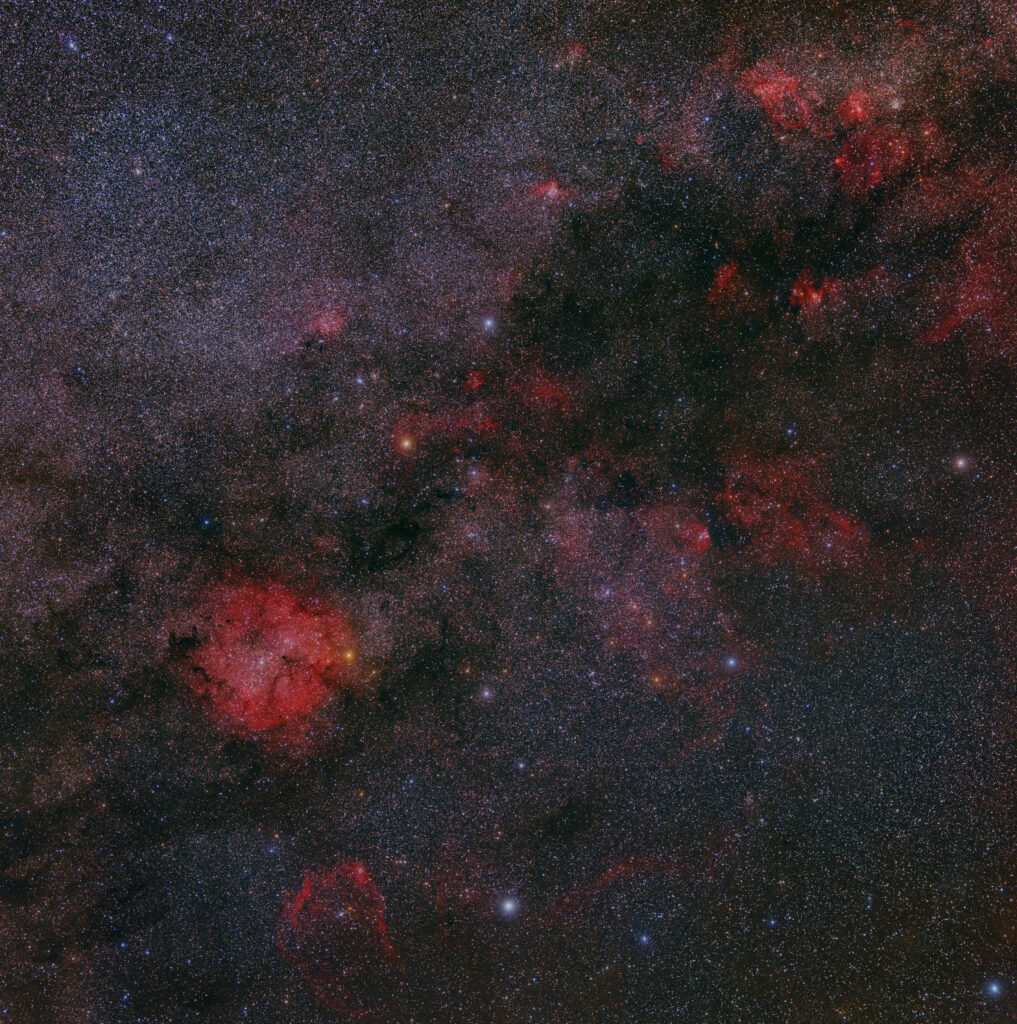 Vibrant Nebula Wallpaper: Stunning Space View with Red Hues