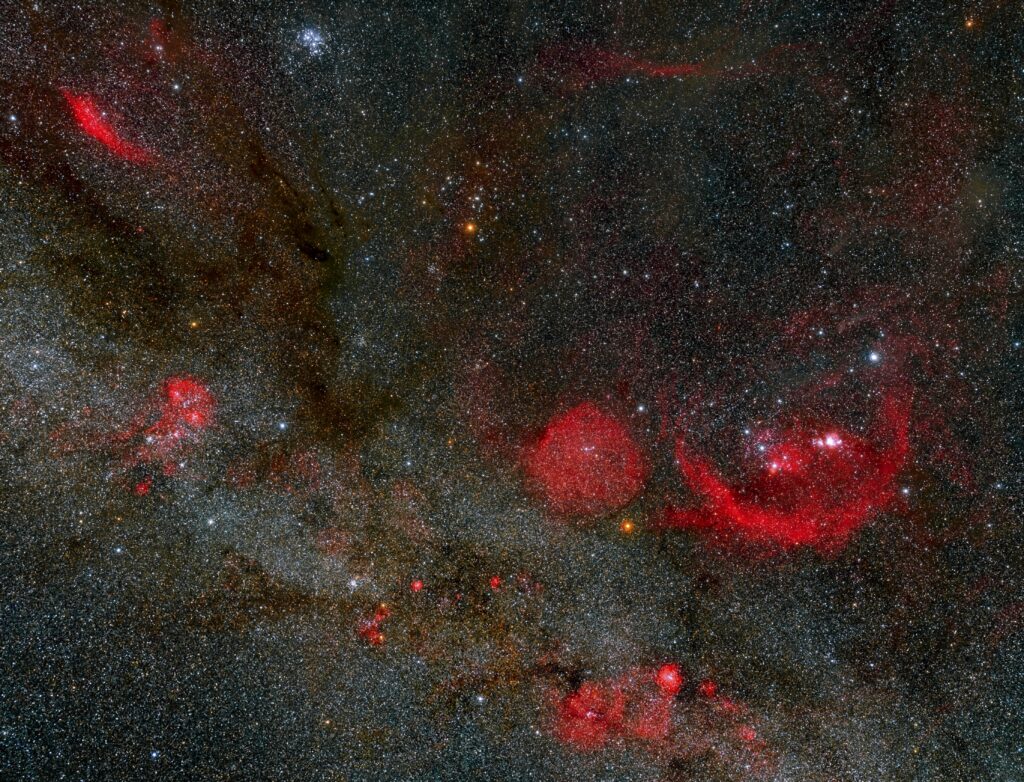 Stunning Nebula Wallpaper: Vibrant Cosmic Scene in Starry Sky