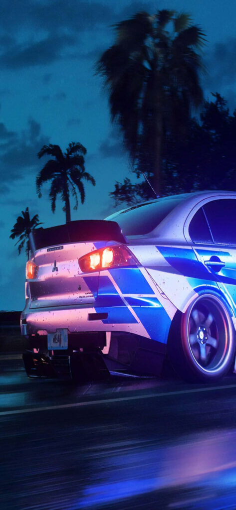 Vibrant Need for Speed Heat Wallpaper: Sleek Car & Neon Lights