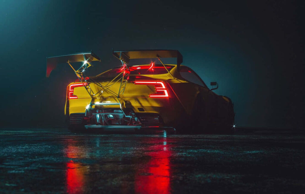 Vibrant Need for Speed Heat Wallpaper: Yellow Sports Car in Action