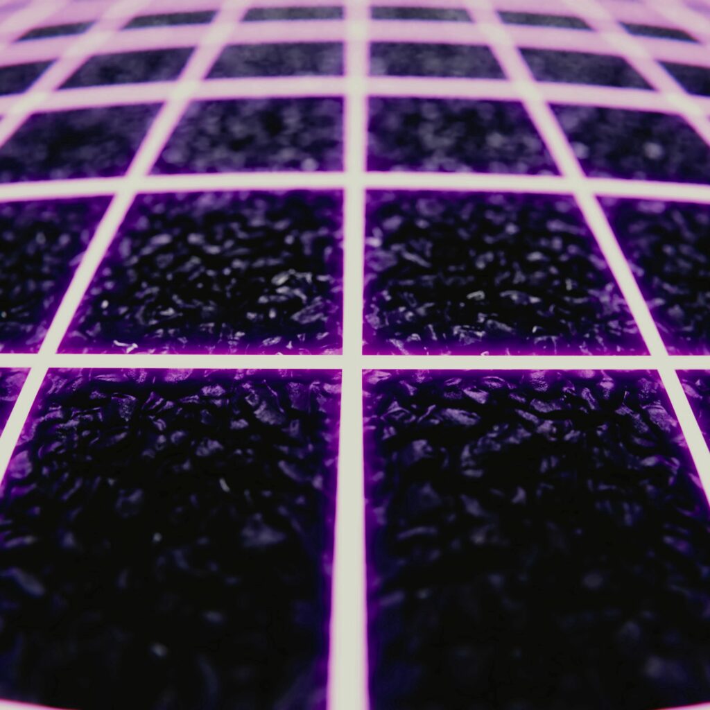 Vibrant Purple Neon Grid Wallpaper - Futuristic 2560x2560 Design