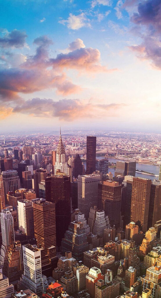 Stunning New York Skyline Wallpaper: Aerial Cityscape View