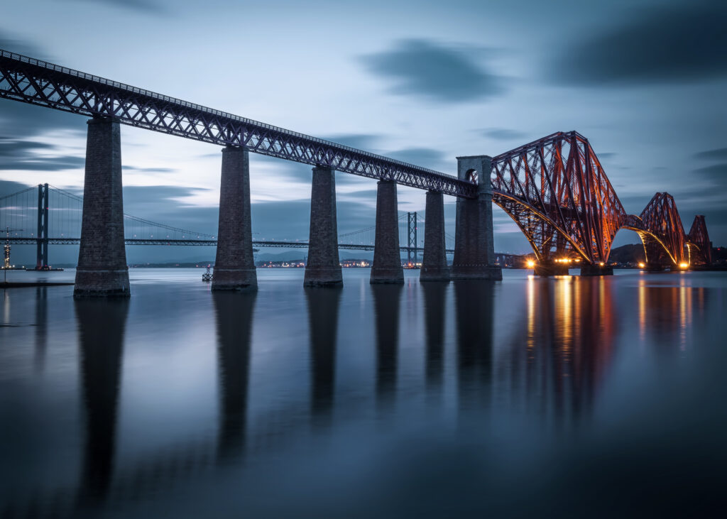 Stunning Night Bridge Wallpaper: Illuminated Reflections & Serenity