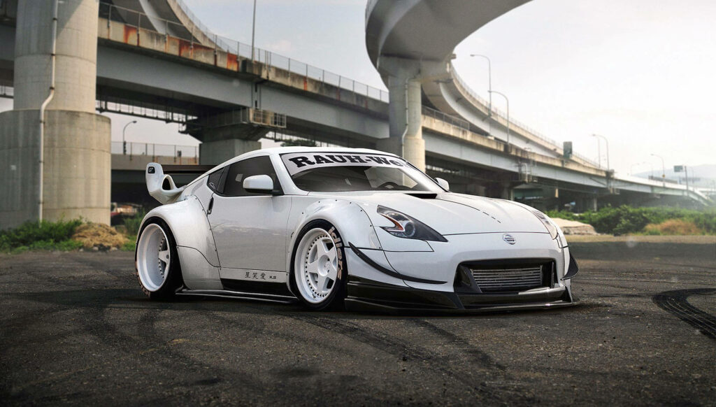 Stunning Nissan 370Z Wallpaper: Aggressive Design & Urban Backdrop