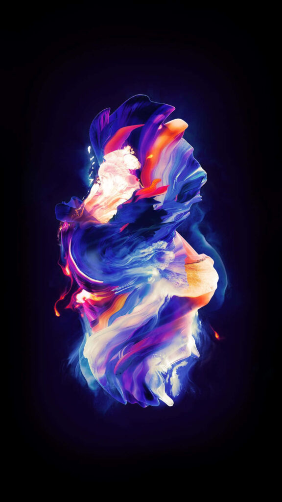 Vivid OLED Wallpaper: Mesmerizing Swirl & Light Contrast Background