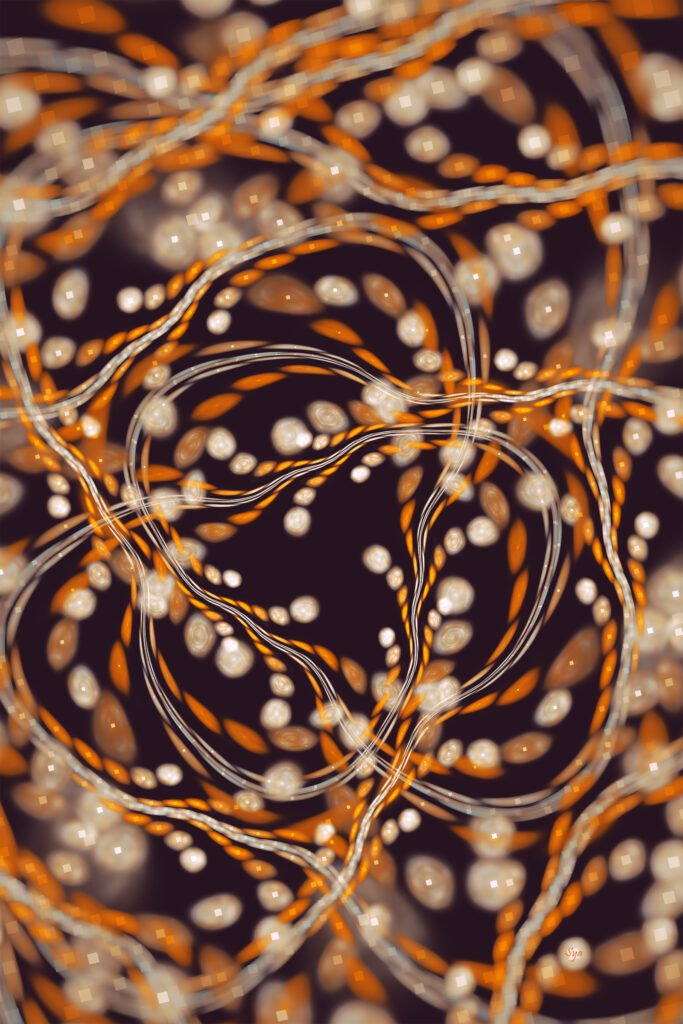 Mesmerizing Orange & White Optical Illusion Background Wallpaper