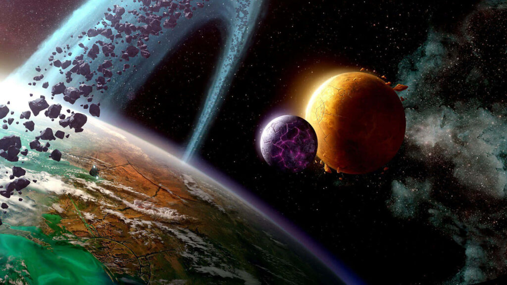 Vibrant Outer Space Wallpaper: Colorful Cosmic Adventure Background