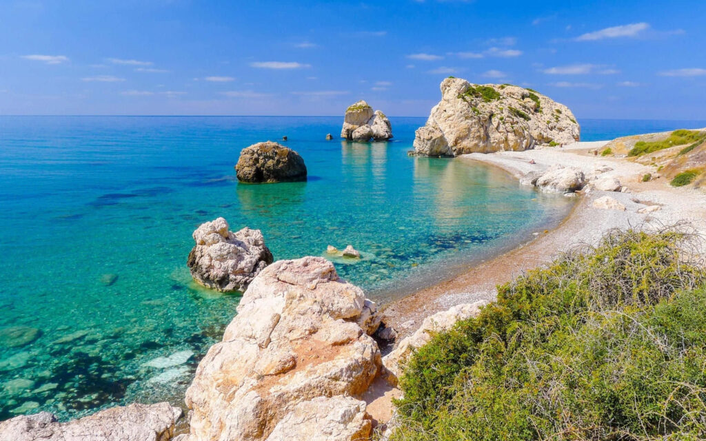 Stunning Paphos Beach Wallpaper: Turquoise Waters & Serene Shoreline