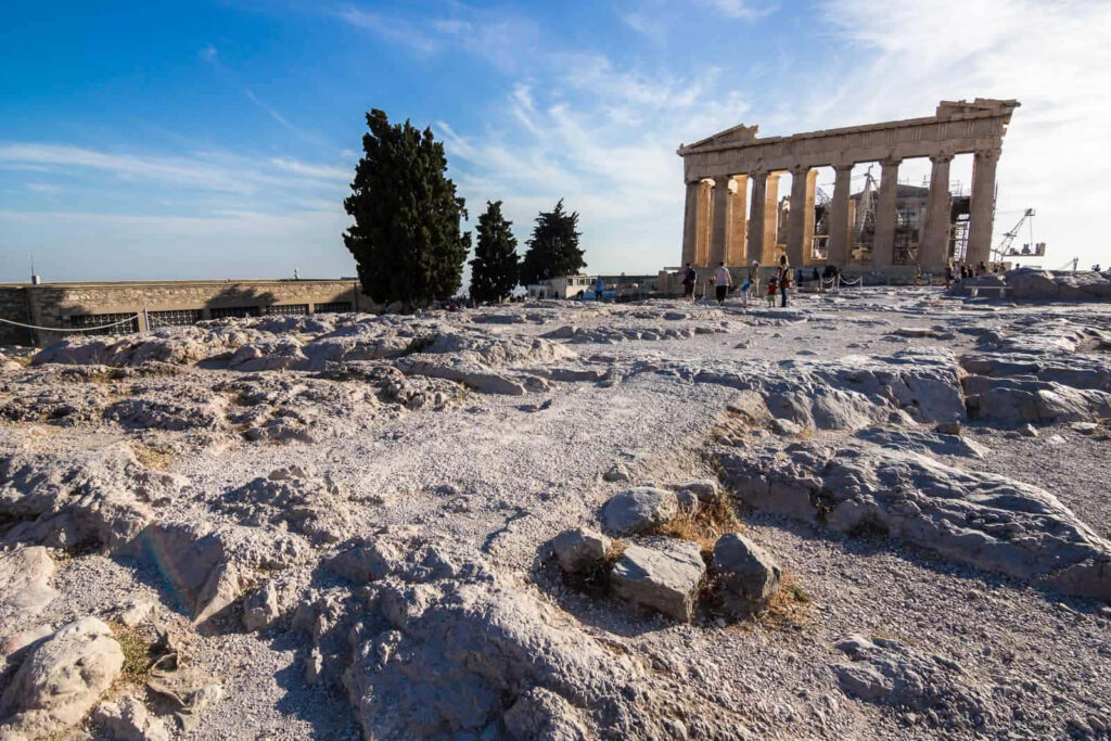 Stunning Parthenon View: Ancient Athens Wallpaper Background