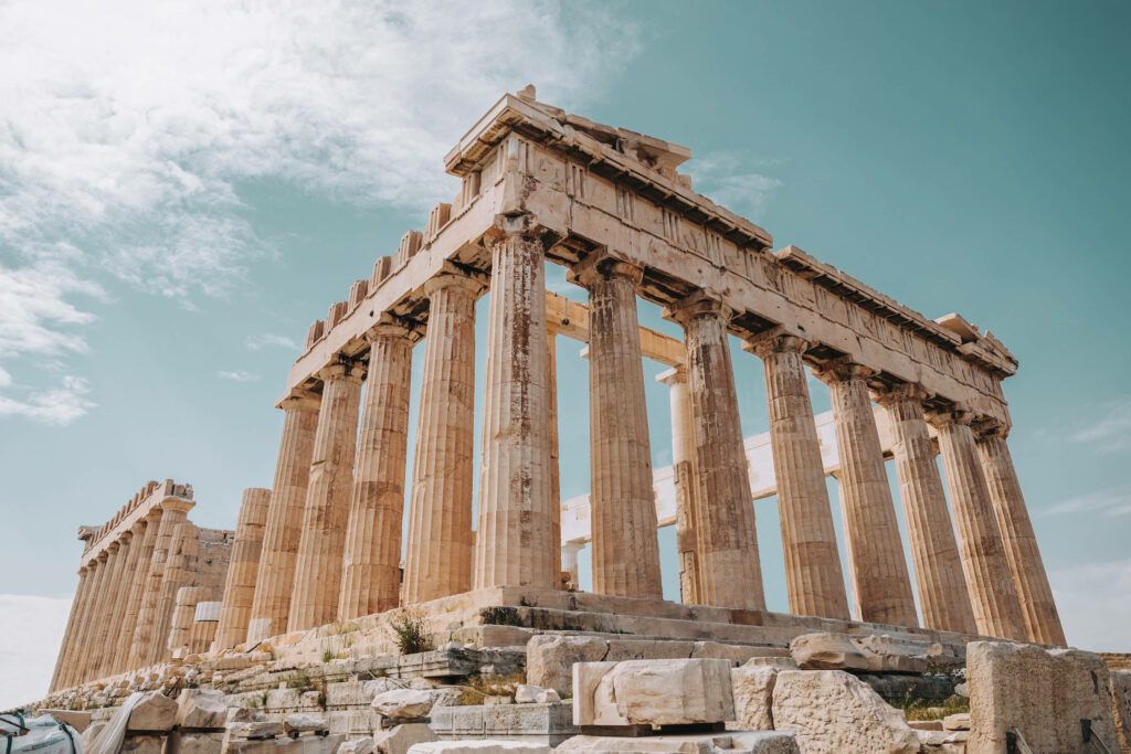 Stunning Temple of Parthenon Wallpaper: Ancient Architecture in Greece