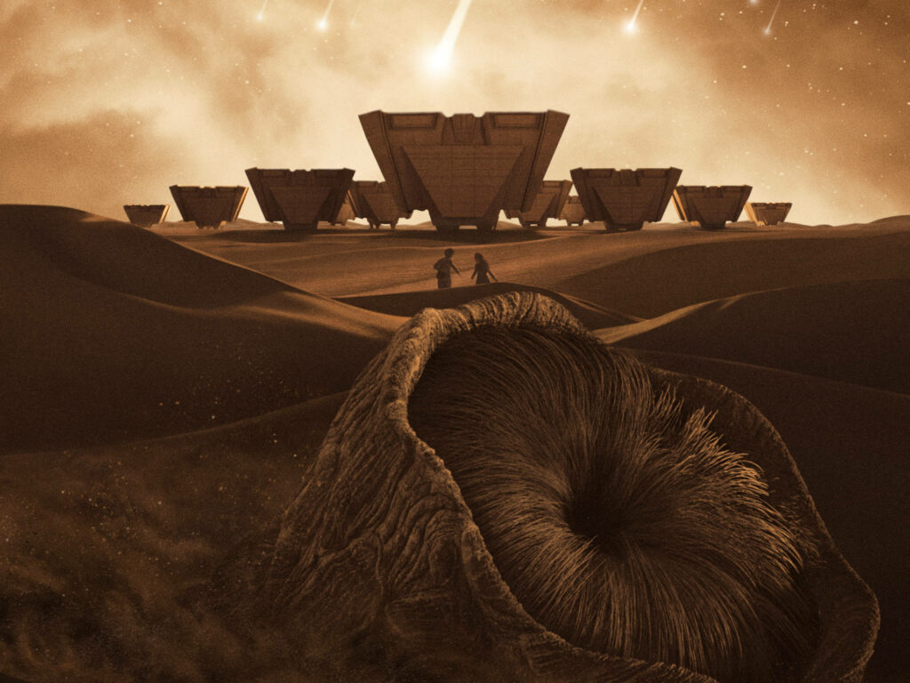 Epic Dune Wallpaper: Paul Atreides in the Desert of Arrakis