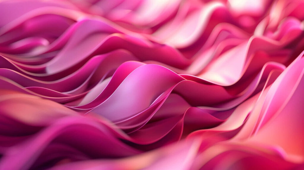 Stunning Abstract Pink Waves Wallpaper - 3D Effect Background