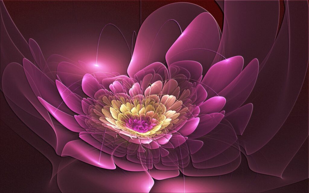 Vivid Pink Fractal Flower Wallpaper – 1920x1200 Nature Background
