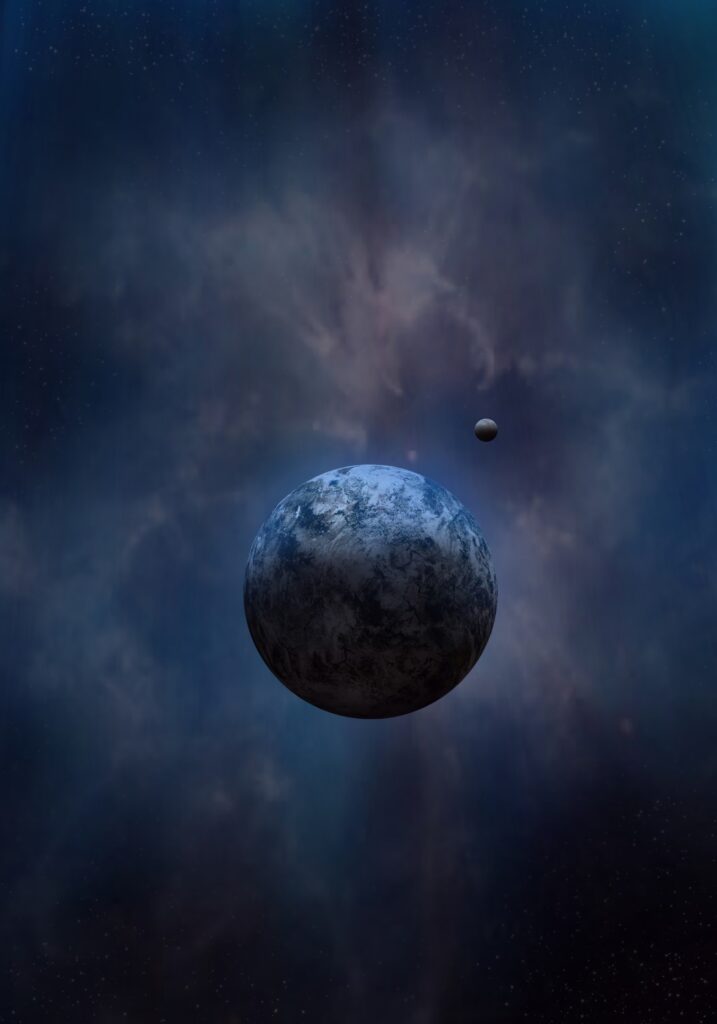 Stunning Cosmic Planet Wallpaper with Swirling Clouds & Celestial Beauty