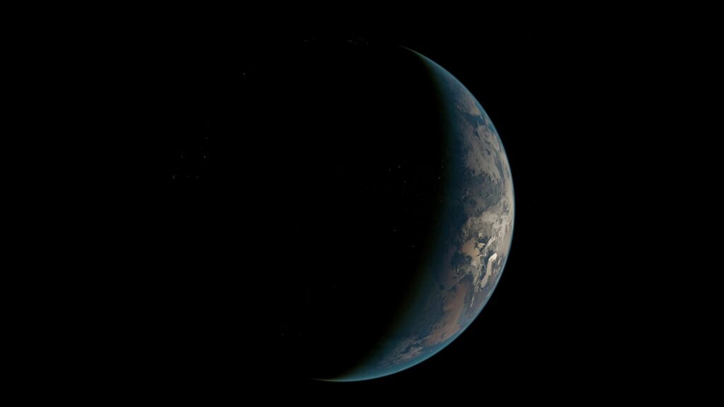 Stunning Planet Wallpaper: Light & Shadow in Space Background
