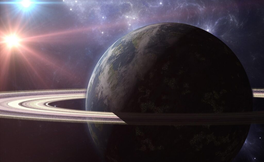 Stunning Planet Wallpaper: Cosmic Nebulae & Luminous Rings