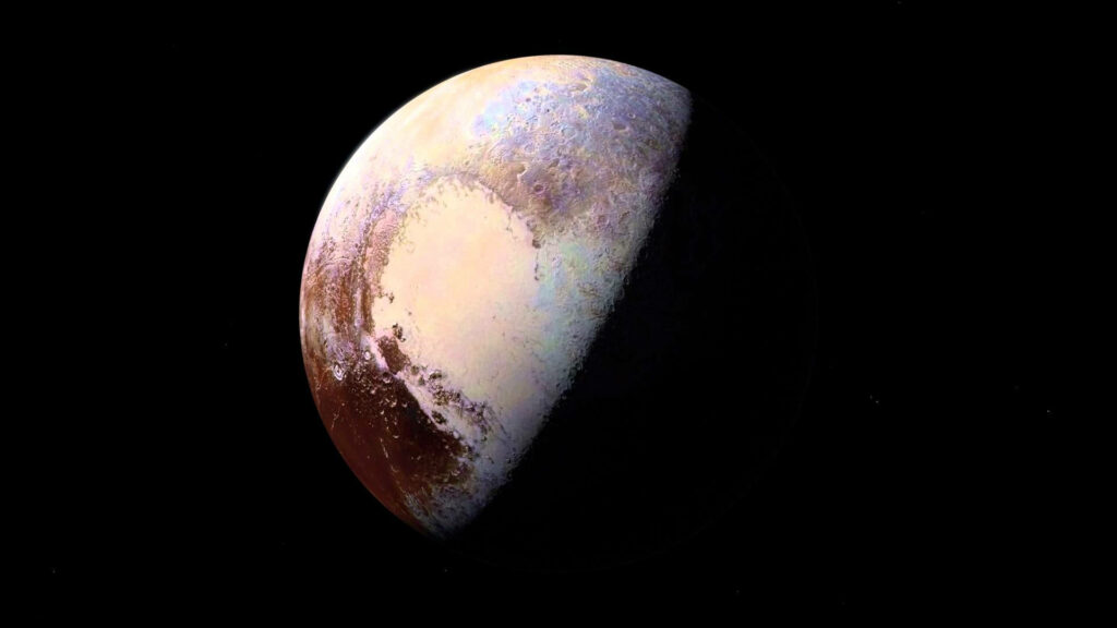 Vibrant Pluto Desktop Wallpaper: Unique Surface Details & Space Beauty