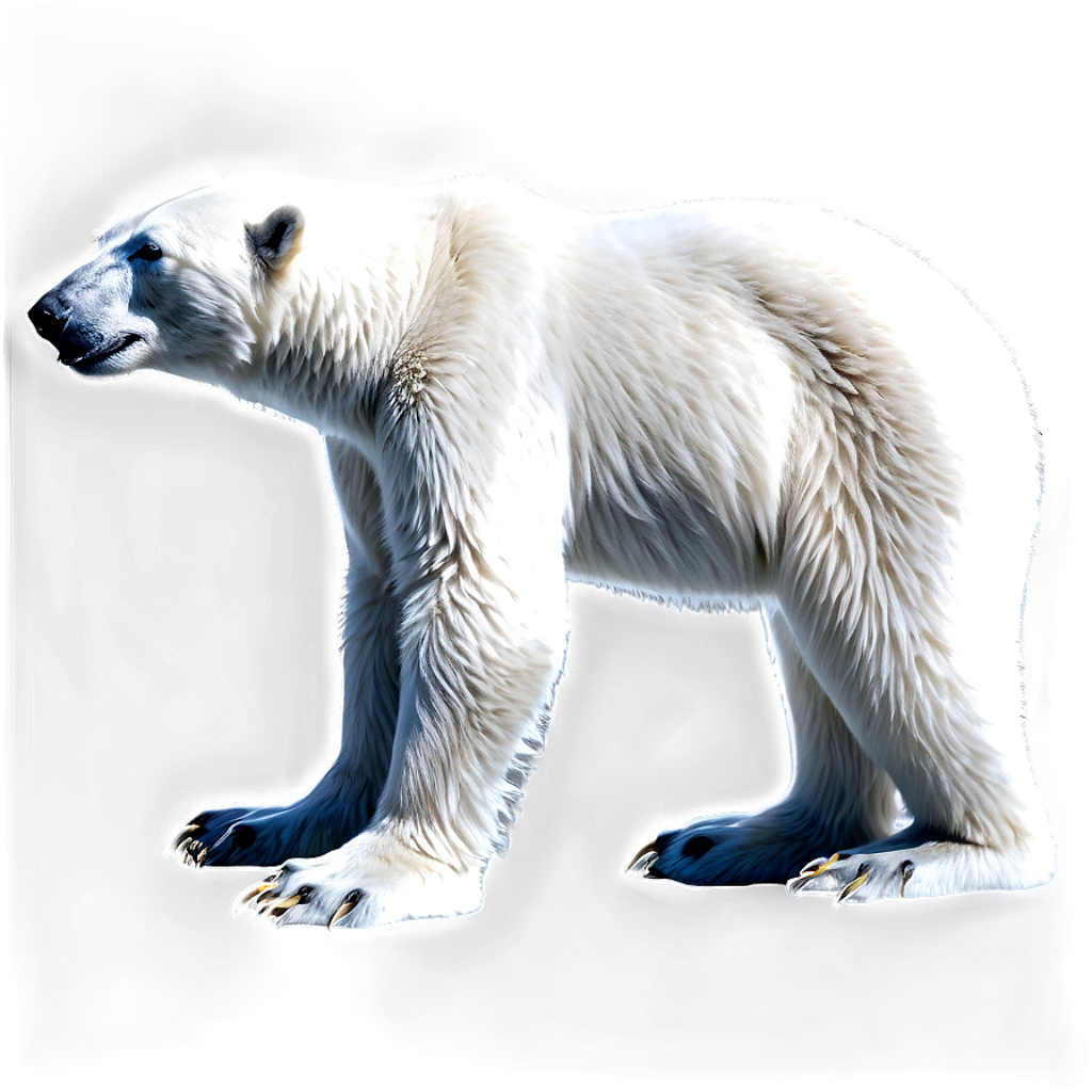 Realistic Polar Bear Wallpaper: Majestic Arctic Scene Background