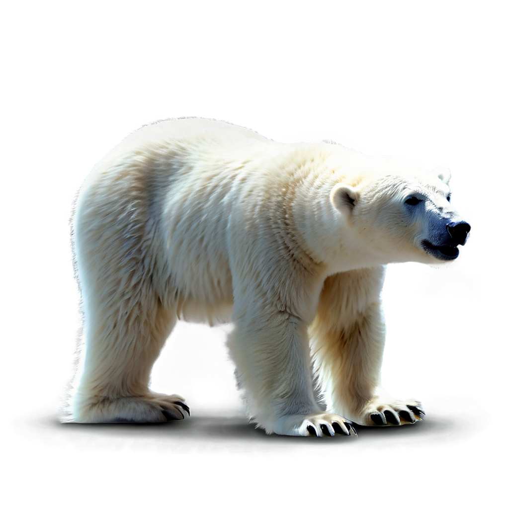Stunning Polar Bear Wallpaper: Realistic Art on Neutral Background
