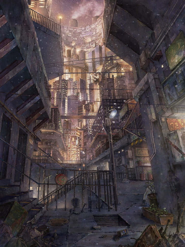 Stunning Post-Apocalyptic Cityscape Wallpaper Background
