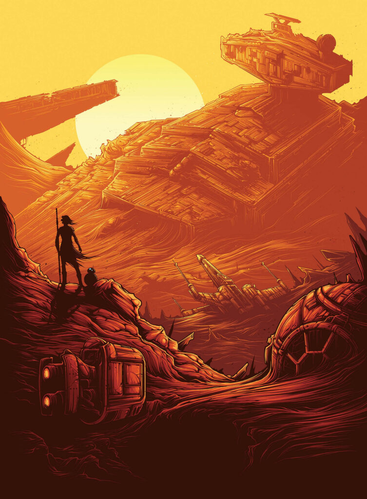 Stunning Post-Apocalyptic Desert Wallpaper: Star Wars Inspired Ruins