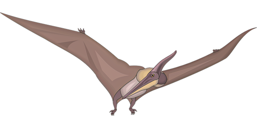 Artistic Pterosaur Wallpaper: Stunning Mid-Flight Illustration