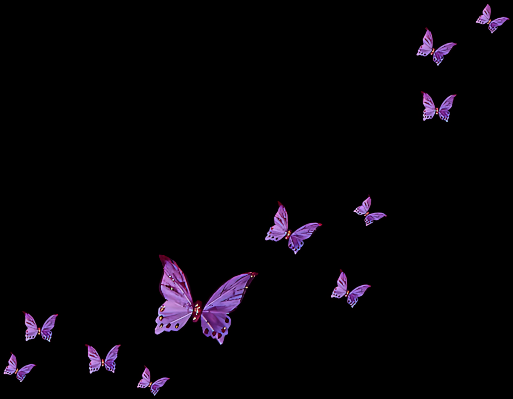 Elegant Purple Butterflies: Decorative Wallpaper Background