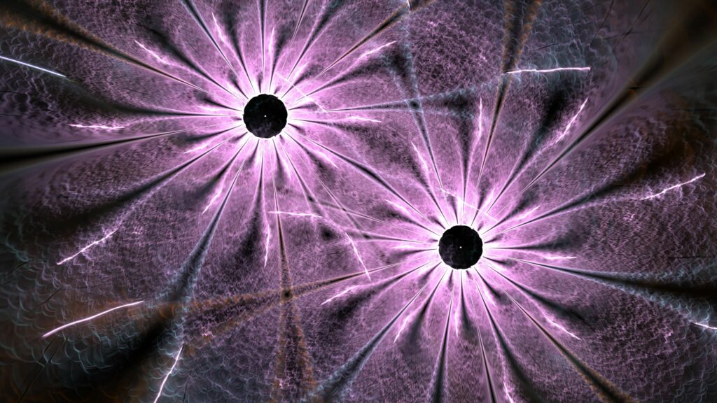 Stunning 3840x2160 Purple Fractal Wallpaper - Dynamic Abstract Design