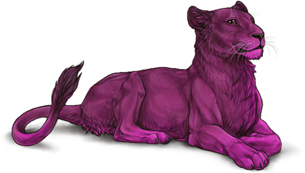 Stunning Purple Lioness Wallpaper: Regal Art & Vibrant Detailing
