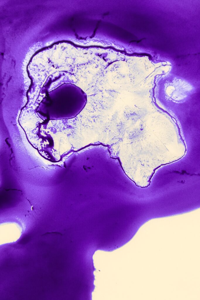 Stunning Purple Liquid Stain Macro Wallpaper - 3446x5169