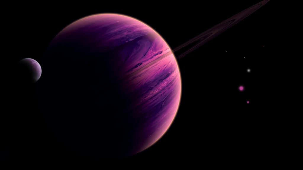 Purple Planet Wallpaper: Swirling Patterns & Celestial Rings