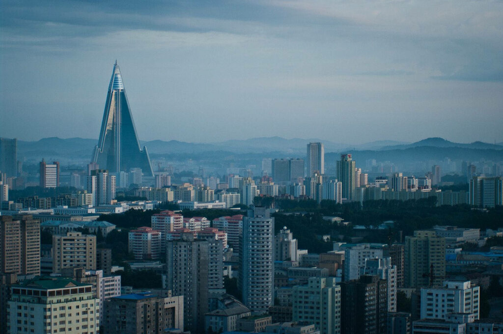 Stunning Pyongyang Skyline Wallpaper with Ryugyong Hotel
