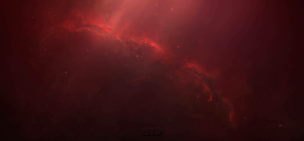Stunning Red Abstract Outer Space Wallpaper - Cosmic Depth & Mystery